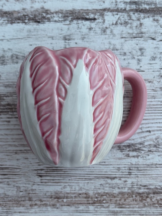 Other - Pink Cabbage Radicchio Ceramic 15 fl oz Mug Cottagecore